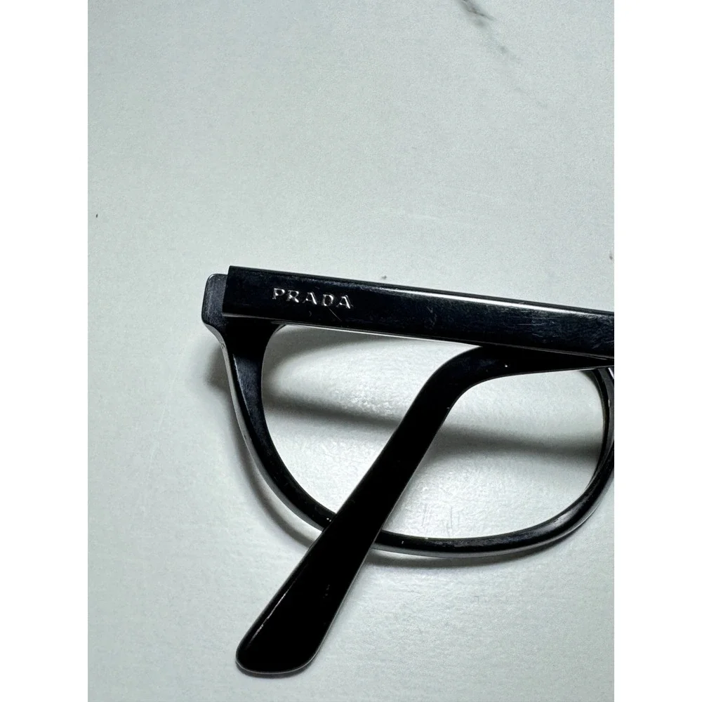 Prada VPR 13V Black Cat Eye Eyeglasses Frames 51-17-140 1AB-1O1 Made in Italy